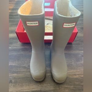 Hunter Women's Beige Rain Boots